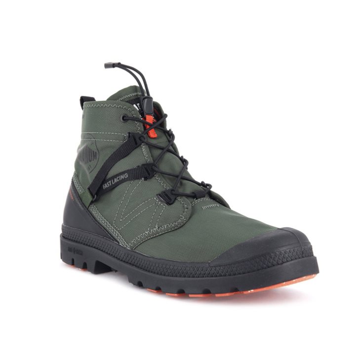 Bottes Palladium Pampa Travel Lite+ Imperméables Femme Vert Olive | FR HFD712Y